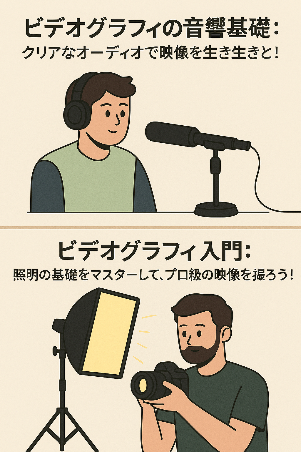 ビデオグラフィの音響基礎：クリアなオーディオで映像を生き生きと！